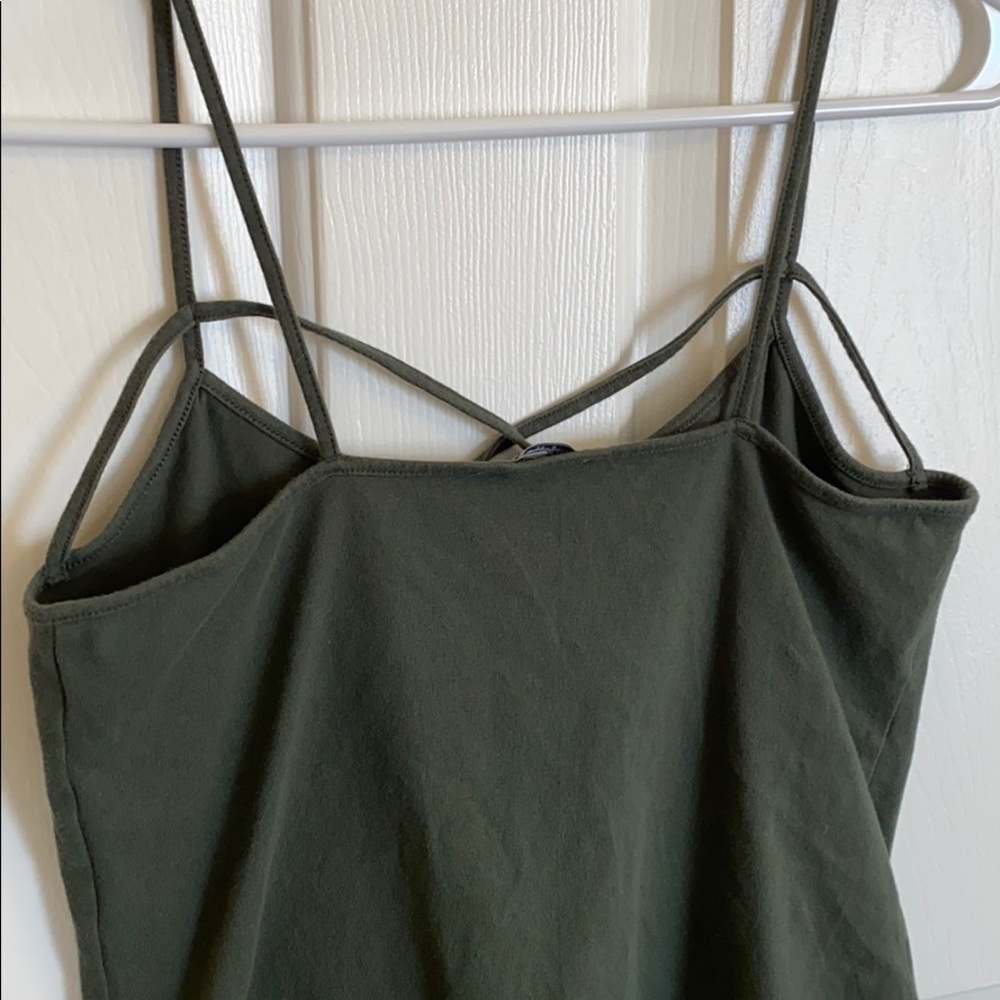 SOLD Charlotte Russe Olive Green Crop Top Size L - Picture 5 of 8